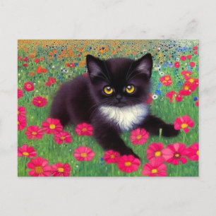 Carte Postale Chat Gustav Klimt Tuxedo