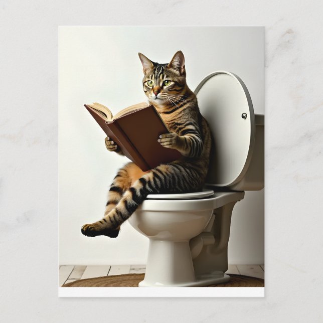 Carte Postale Chat heureux : Conception de chaton mignon pour le (Devant)