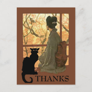 Carte Postale Chat japonais Neko, modifier le texte