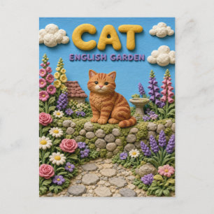 Carte Postale Chat Jardin Anglais Moderne KlayKoo