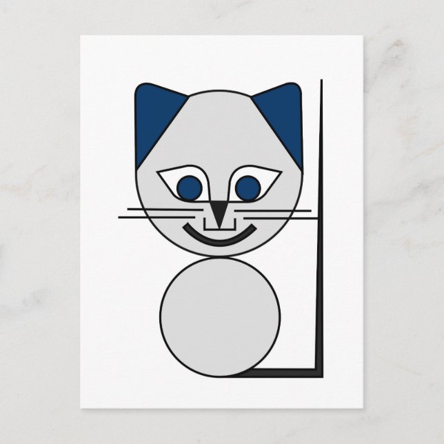 Carte Postale Chat jaune (Devant)