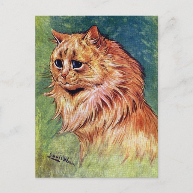 Carte Postale Chat Marmalade aux yeux bleus (Devant)