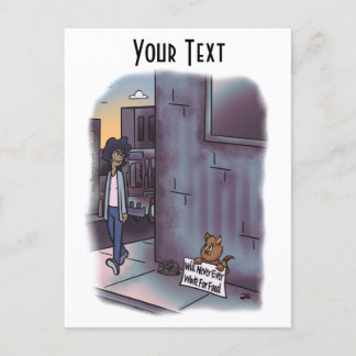 Carte Postale Chat mendiant