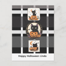 Chat mignon d'Halloween automne