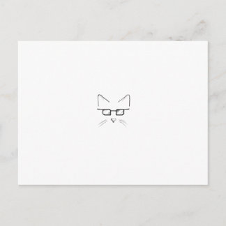 Carte Postale chat nerd