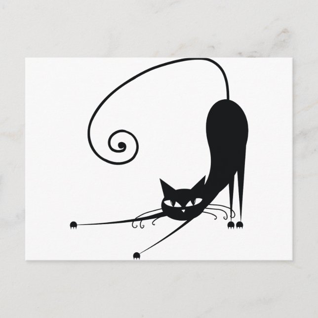 Carte Postale Chat noir (Devant)