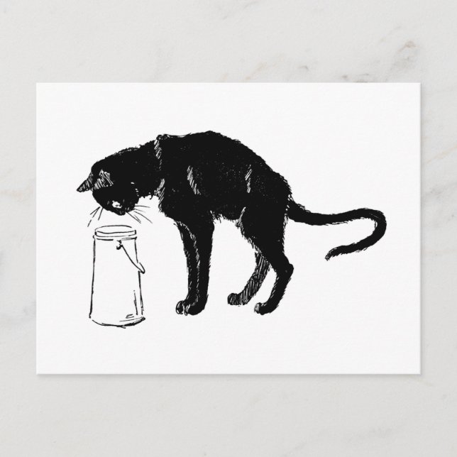 Carte Postale Chat noir, Alexandre Steinlen (Devant)