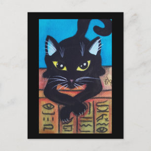 Carte Postale Chat noir de l'Egypte