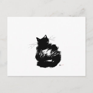 Carte Postale Chat noir énigmatique