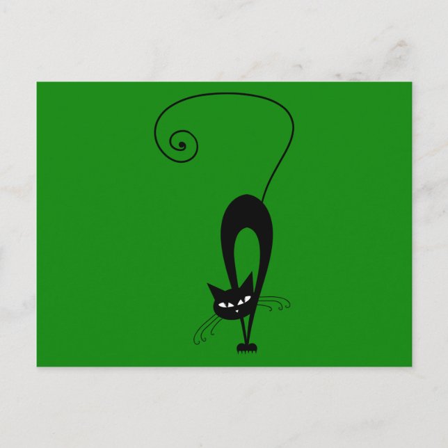 Carte Postale Chat noir Feline (Devant)