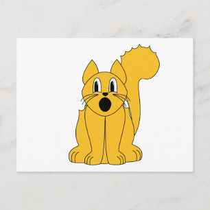 Carte Postale Chat Orange Silencieux