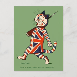 Carte postale : Chat patriotique