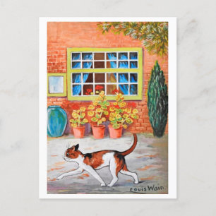 Carte Postale Chat Prowling, Louis Wain