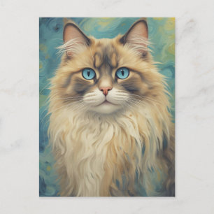 Carte postale Chat Ragdoll