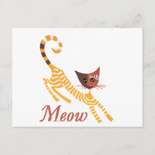 Carte Postale Chat rouge drôle