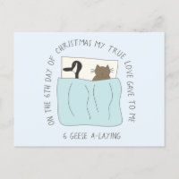 Chat Sixième Jour 6 Oies-A-Lay Noël