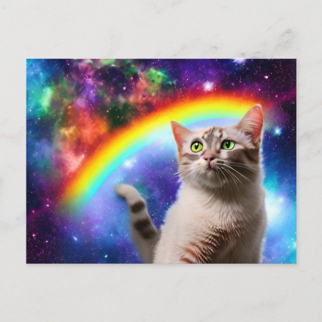 Carte Postale Chat spatial (Devant)