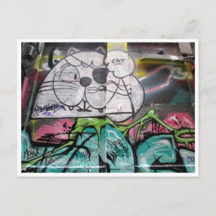 Carte Postale chat street art