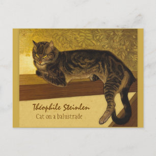 Carte Postale Chat sur balustrade CC0102 Théophile Steinlen