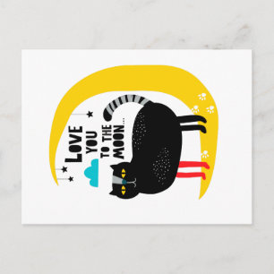 Carte Postale Chat sur la lune