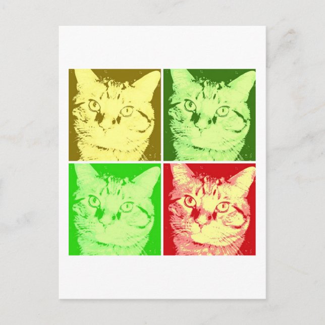 Carte Postale Chat Tabby Orange (Devant)