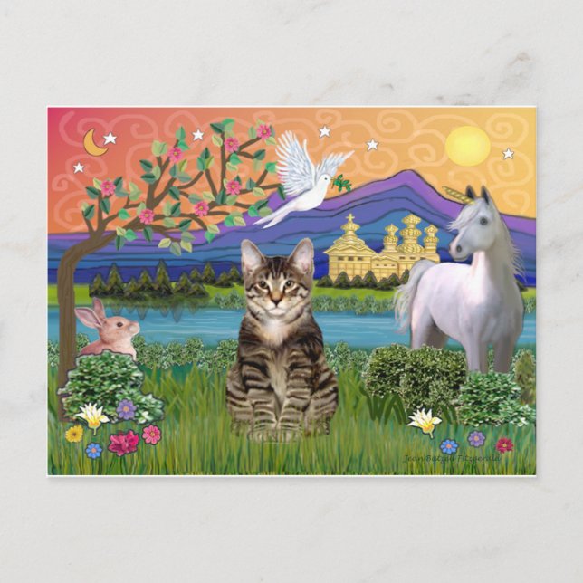 Carte Postale Chat -(Tigré) - Terre Fantastique (Devant)