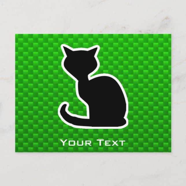 Carte Postale Chat vert (Devant)