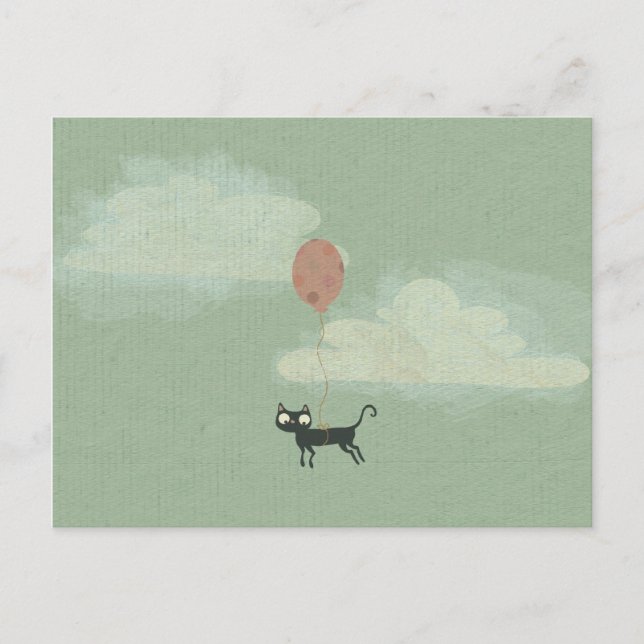 Carte postale Chat volant (Devant)