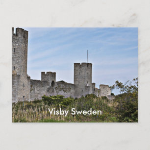Carte Postale Château à Visby, Visby Gotland Suède