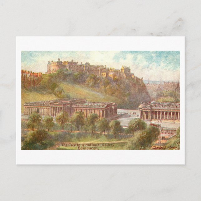 Carte Postale Château Ancien, Édimbourg, Écosse (Devant)