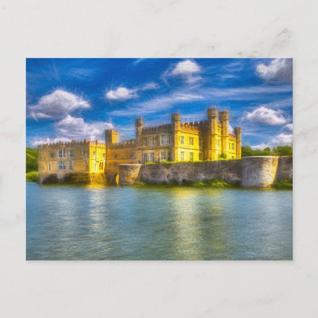 Carte Postale Château anglais mystique Art (Devant)