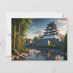Carte Postale Château au bord de la rivière Calme