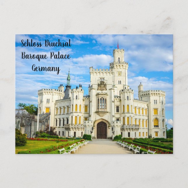 Carte Postale Château Baroque de Bruchsal – Allemagne (Devant)