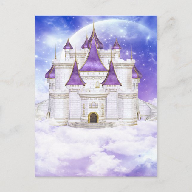 Carte Postale Château blanc et violet (Devant)