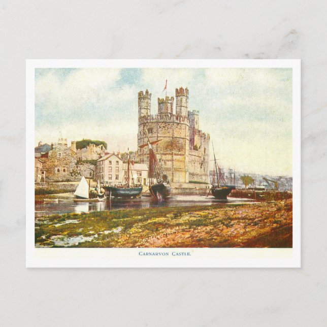 Carte Postale Château Carnarvon vintage (Devant)