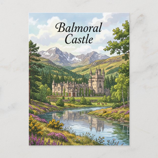 Carte Postale Château de Balmoral Écosse (Devant)