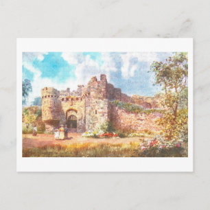 Carte Postale Château de Beaumaris vintage au nord du Pays de Ga