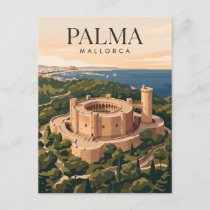Carte Postale Château de Bellver Espagne