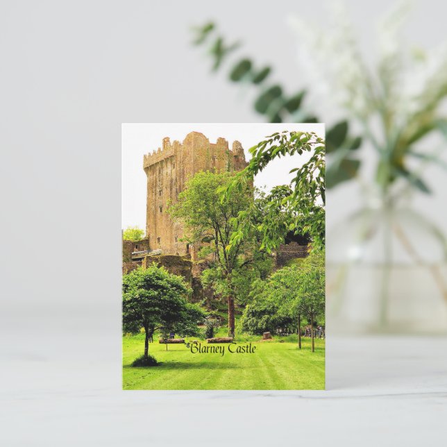 Carte Postale Château de Blarney, Irlande (Debout devant)