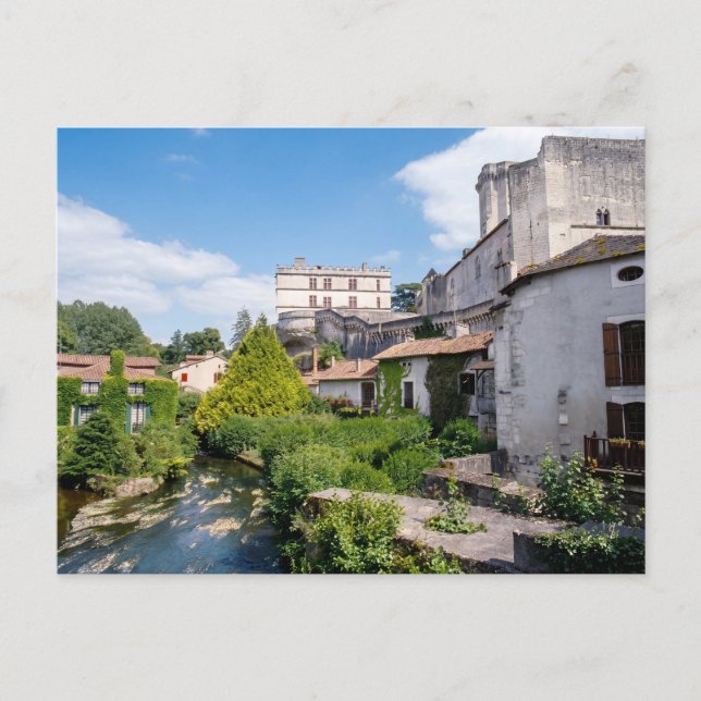 Carte Postale Château de Bourdeilles et rivière Dronne, Dordogne (Devant)