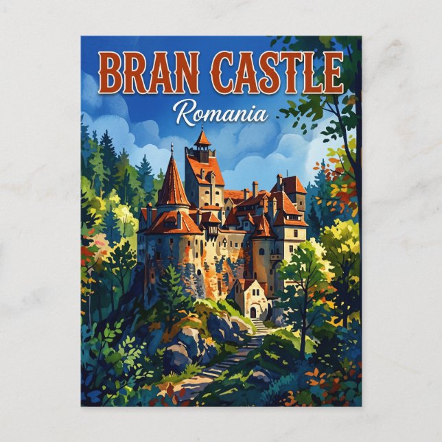 Carte Postale Château de Bran Roumanie (Devant)