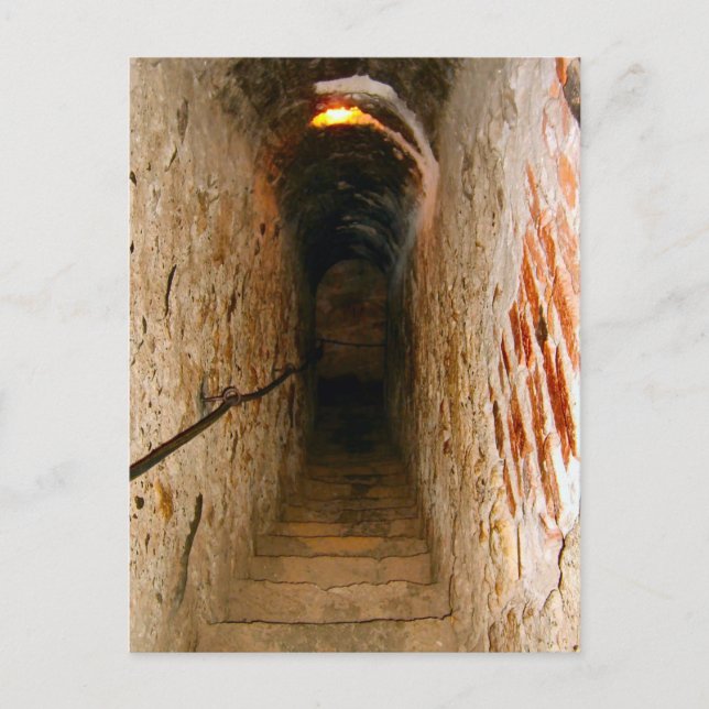 Carte Postale Château de Bran, Transylvanie, escalier (Devant)