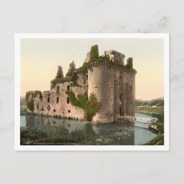 Carte Postale Château de Caerlaverock, Dumfries, Écosse (Devant)