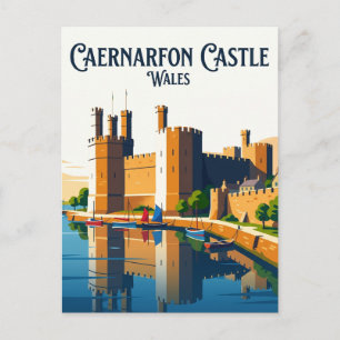 Carte Postale Château de Caernarfon au Pays de Galles