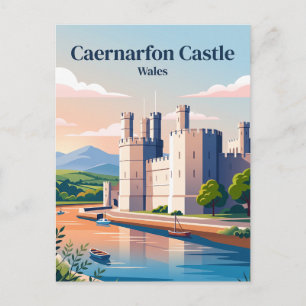 Carte Postale Château de Caernarfon au Pays de Galles