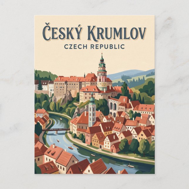 Carte Postale Château de Český Krumlov République tchèque (Devant)