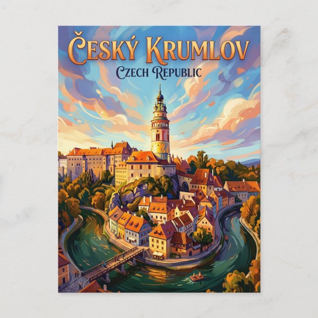 Carte Postale Château de Cesky Krumlov République tchèque (Devant)