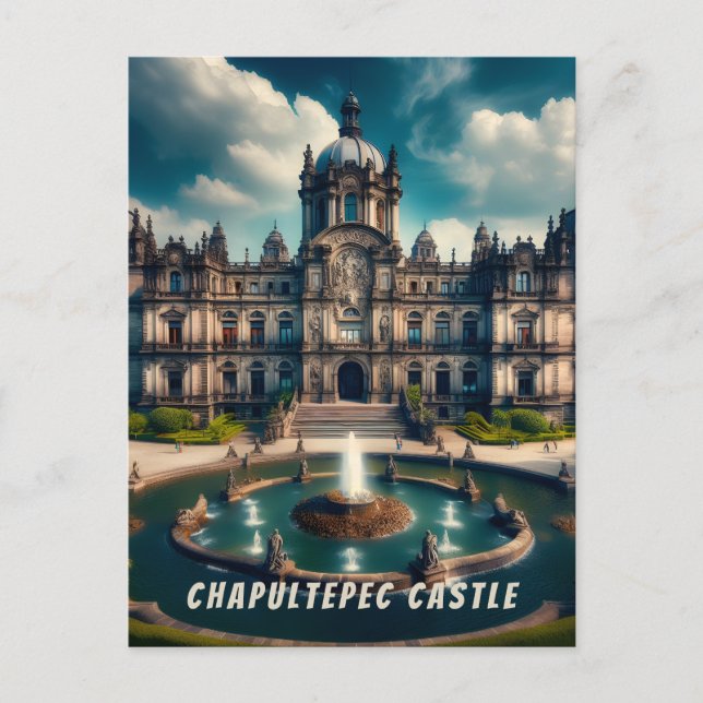 Carte Postale Château de Chapultepec Mexique Voyage Ancien (Devant)