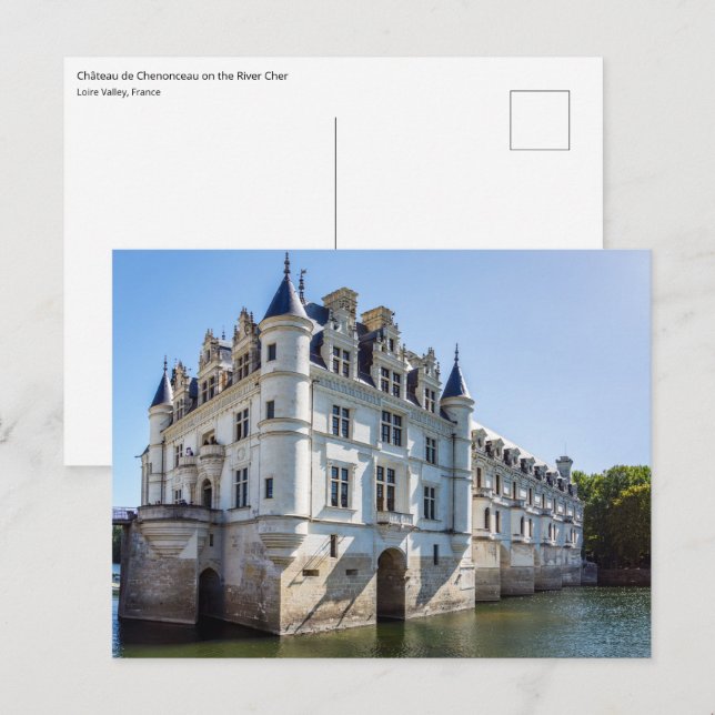 Carte Postale Château de Chenonceau dans la vallée de la Loire - (Devant / Derrière)