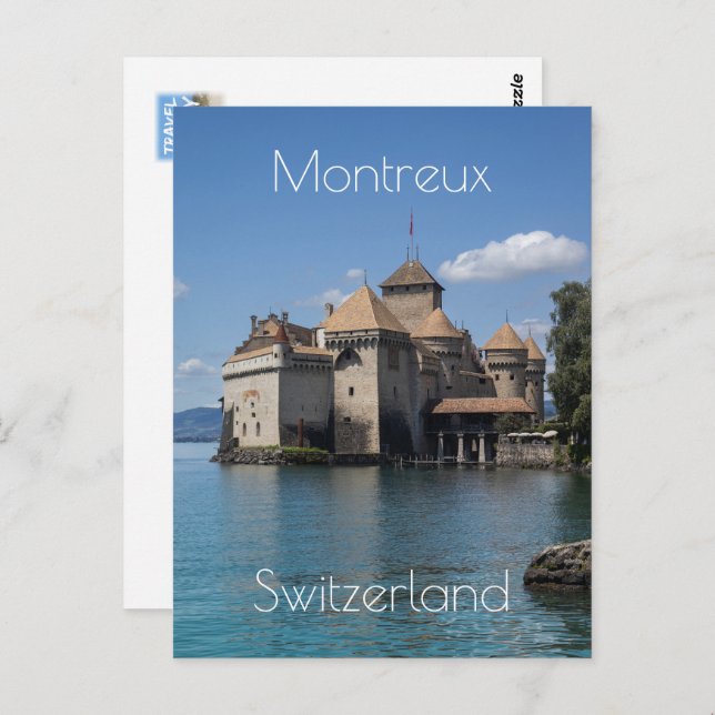Carte Postale Château de Chillon à Montreux, Suisse (Devant / Derrière)